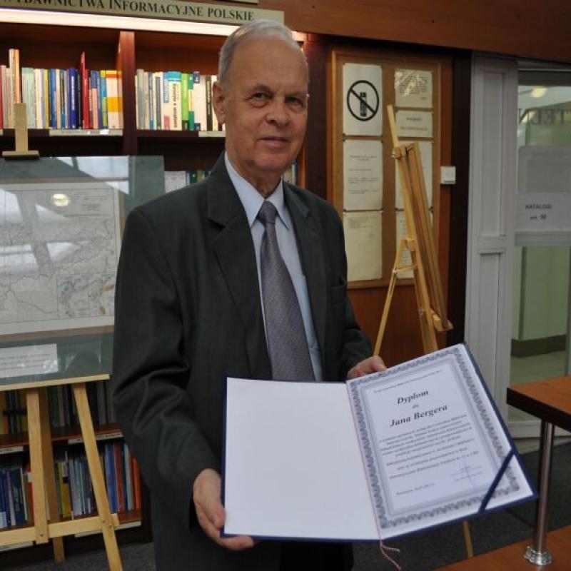 Powiększ obraz: Dyplom dla Jana Bergera