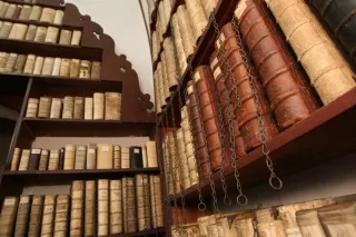 Powiększ obraz: Biblioteka łańcuchowa w Oleśnicy. Grafika ze strony Oleśnica nasze miasto