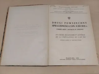 Powiększ obraz: Drugi powszechny spis ludności z dnia 9.XII.1931 r. Formularze i instrukcje spisowe
