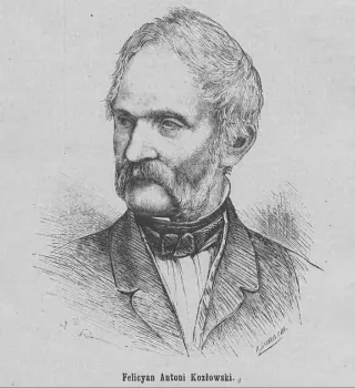 Powiększ obraz: Felicjan Antoni Kozłowski. Źródło grafiki - Kłosy, T. 13 1871 nr 328 s. 232