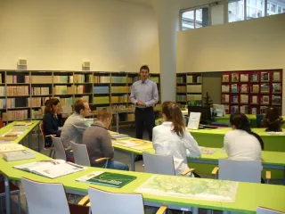 Powiększ obraz: Spotkanie z młodzieżą z Pozaszkolnej Placówki Specjalistycznej TPD „Helenów”