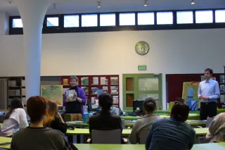Powiększ obraz: Spotkanie ze studentami z Uniwersytetu Warszawskiego
