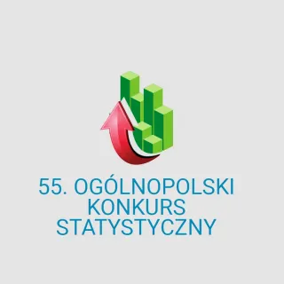 Powiększ obraz: Wykres i napis 55. Ogólnopolski Konkurs Statystyczny