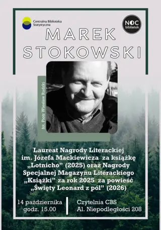 Powiększ obraz: Plakat zapraszający na spotkanie autorskie